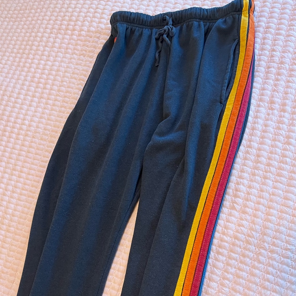 Aviator Nation Charcoal 5 stripe XL unisex sweatpants